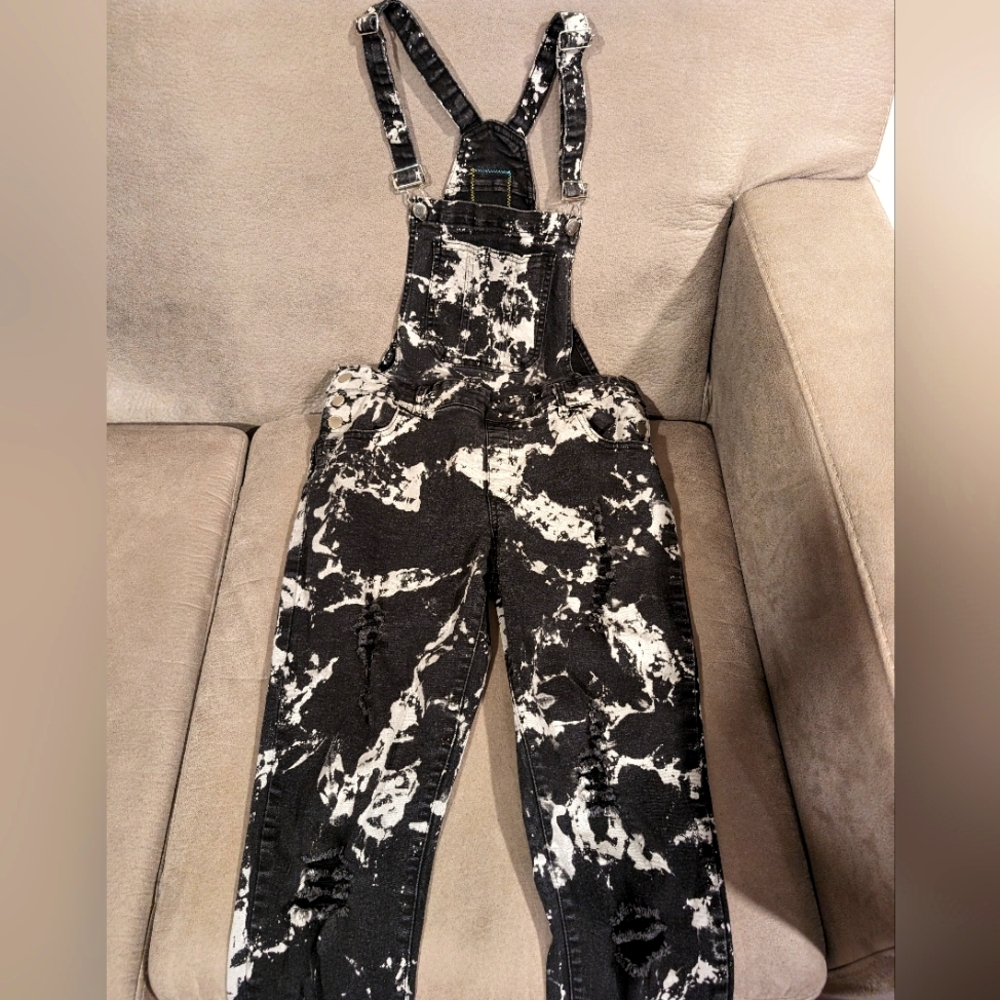 Hand Made Splatter Dye Overalls